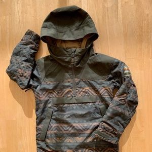Boys' Burton Hightrack Anorak Winter Snowboard Jacket Pullover Coat XS 5-6 EUC